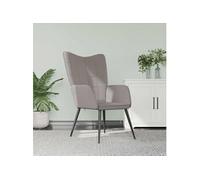Vidaxl Chaise De Relaxation Taupe Tissu Gris