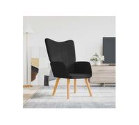 vidaXL Relaxstoel tissunoir Noir G