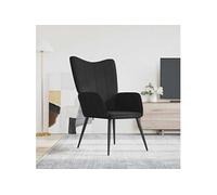 Vidaxl Chaise De Relaxation Noir Tissu Noir