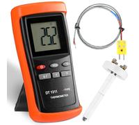 Relaxweex Thermocouple haute température de type K avec isolant de four en céramique, sonde de capteur, thermomètre numérique de type K, mesure de température jusqu'à 1300 °C, pour four, creuset et