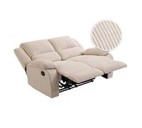 LOUNGITUDE RELAXXO - Canapé de Relaxation Manuel 2 Places Leo en Velours côtelé