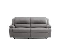 RELAXXO - Canapé relax manuel 3 places avec 2 assises XXL LEO en microfibre - Gris