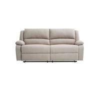 RELAXXO - Canapé relax manuel 3 places avec 2 assises XXL LEO en tissu - Beige