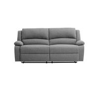 RELAXXO - Canapé relax manuel 3 places avec 2 assises XXL LEO en tissu - Gris clair