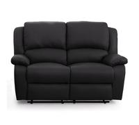 LOUNGITUDE - DETENTE - Canapé de Relaxation 2 Places en Simili - Noir