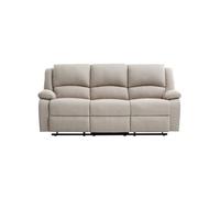 RELAXXO - Canapé Relaxation manuel 3 places LEO en Tissu - Beige