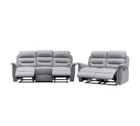 RELAXXO - Ensemble canapés relax manuels 3 + 2 places en tissu