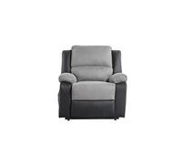 RELAXXO - Fauteuil de Relaxation Releveur électrique 1 place Microfibre et Simili LEO - Gris et Noir