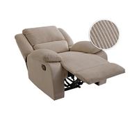 RELAXXO - Fauteuil relaxation manuel LEO en velours côtelé - Taupe