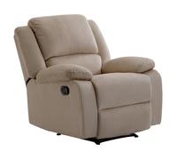 RELAXXO - Fauteuil relaxation manuel LEO en velours côtelé - Taupe