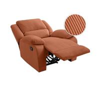 RELAXXO - Fauteuil relaxation manuel LEO en velours côtelé - Terracotta