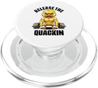 Release The Quackin Duck Lovers Canard d'haltérophilie Amusant PopSockets PopGrip pour MagSafe