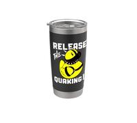 Release The Quacking. Canard en caoutchouc Rock n Roll Daddy Gobelet isotherme en acier inoxydable double paroi