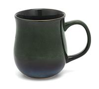 RELEDESA 500ml Grande Tasse à café céramique, 18Oz Big tasse à thé faite à la main en vitrage du four pour le bureau et la maison, Grande poignée, Micro-ondes et lave-vaisselle sécurité (Ink Green)