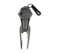 Relève-Pitch de Golf Multifonctionnel Outil de Réparation avec Fourche et Marqueur de Balle en Alliage de Zinc Robuste Adapté pour Les Golfeurs Homme, A