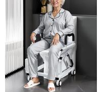 Releveur De Siège De Toilette Automatique avec Roues Universelles 360°, Freins Et Télécommande, Dispositif De Verticalisation Auxiliaire pour Femmes Enceintes Âgées, Capacité De Charge : 100kg