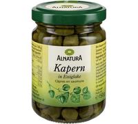 Relevez vos plats méditerranéens avec ALNATURA Câpres en saumure bio, format 150g, condiment épicé et malin pour tapenades et cuisson quotidienne - Lot de 4