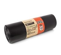 Sacs Poubelles Résistants Relevo, Sacs Poubelles Durables avec Résistance jusqu’à 110 kg, Sacs en Plastique Anti-Fuites, Grande Capacité 240 L