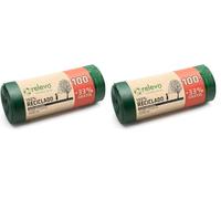 Relevo sacs poubelle 100% recyclés, très résistant 100L, 13 pièces (Lot de 2)