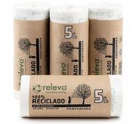 Relevo Sacs-Poubelle 5L - Petits Sacs de Poubelle en Plastique 100% Recyclé de 30 µm (Microns). Sacs-Poubelle Parfumés, Parfaits comme Sacs pour Déchets Alimentaires