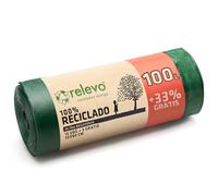 Relevo sacs poubelle avec poignées, très résistant 100 L, 13 pièces