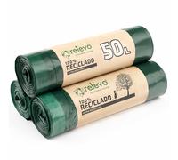 Relevo Sacs Poubelle 100% recyclés, très résistant 50 L, 30 pièces (L'emballage peut varier)