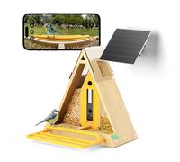 RELI Birddy® Mangeoire Intelligente Originale pour Oiseaux avec Caméra Solaire, Matériau Durable GreenTough avec Caméra d'Observation des Oiseaux, Identification par IA, Vue en Direct, Notification In