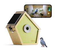 RELI Birddy Nichoir Intelligent avec caméra, Nichoir Intelligent caméra AI, énergie Solaire, Time-Lapse, WiFi pour Oiseaux de Jardin, Parfait pour passionnés d'oiseaux
