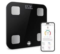 Reliance Medical Balance Smart BMI, Balance Digitale de Graisse Corporelle avec Écran LED, Pèse-Personne pour Salle de Bain, 28cm x 28cm x 2,4cm, Lot de 1