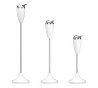 RELIANCER Cendrier sur pied avec couvercle, réglable de 54,6 à 88,9 cm, cendrier d'extérieur en acier inoxydable avec base lestée, réceptacle de cigarettes pour la maison et la terrasse