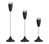 RELIANCER Cendrier sur pied avec couvercle réglable en hauteur de 54,6 cm à 88,9 cm, en acier inoxydable, contemporain, autonettoyant, télescopique, cendrier à cigarettes, grand cendrier résistant au