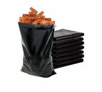 RelianceUK Lot de 15 sacs à gravats noirs très résistants de 30 kg et plus de charge, capacité de 80 l, calibre 400 (100 microns), 50,8 x 76,2 cm, sacs poubelle parfaits pour le nettoyage de la