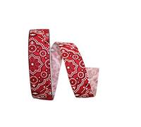 Reliant Ribbon 77263-065-05H Bandana West Band Rouge 7/8" x 20 m