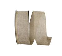 Reliant Ribbon Everyday Ruban en lin à bords renforcés 5,4 cm x 47,6 m, naturel