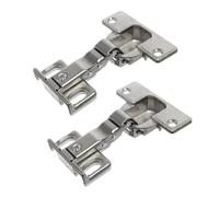 Reliapart Hettich Lot de 2 charnières de porte intégrées pour réfrigérateur congélateur 35 mm avec plaque de distance de 3 mm pour superpositions de 13 à 18 mm, 4 trous, charge de 15 kg, remplacement