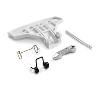 Reliapart Kit de poignée de porte de machine à laver Zanussi ZWF, ZWH, ZWG, ZWN, ZKG Series Poignée de rechange blanche avec loquet, ressorts et goupille 4055186631