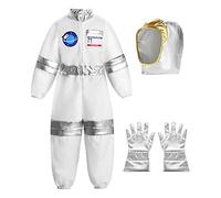 ReliBeauty Déguisement Astronaute Enfant avec Astronaute Casque et Astronaute Gants pour Garçons, Filles,110