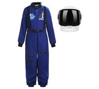 ReliBeauty Déguisement Astronaute Enfant:avec casque d'astronaute pour garçons et filles,bleu,140