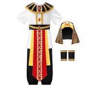 ReliBeauty Déguisement Egyptien Enfant Costume Pharaon Garçon et Fille pour Halloween Carnaval,150