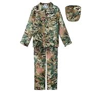 ReliBeauty Déguisement Militaire Enfant Garçon et Fille Costume Soldat avec Chapeau 13-14ans, 160