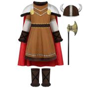 ReliBeauty Déguisement Viking Warrior Costume enfants avec hache viking,130