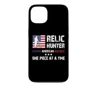 Relic Hunter Détecteur de métaux Chasse au trésor Drapeau US Coque pour iPhone 13