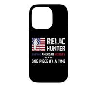 Relic Hunter Détecteur de métaux Chasse au trésor Drapeau US Coque pour iPhone 14 Pro