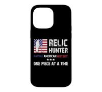 Relic Hunter Détecteur de métaux Chasse au trésor Drapeau US Coque pour iPhone 14 Pro Max