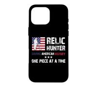 Relic Hunter Détecteur de métaux Chasse au trésor Drapeau US Coque pour iPhone 16 Pro Max