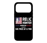 Relic Hunter Détecteur de métaux Chasse au trésor Drapeau US Coque pour iPhone 17 Pro Max
