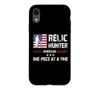 Relic Hunter Détecteur de métaux Chasse au trésor Drapeau US Coque pour iPhone XR
