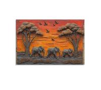 Relief du Safari africain1000 Pièces, DIY Puzzle Classique pour Les Adultes et Les Enfants de Plus de 15 Ans 50x70cm