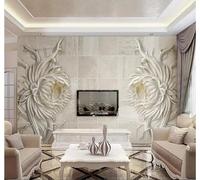 Relief Géométrique Rétro Jardinage Tournesol Papier Peint 3D Installation Facile Intissé Tapisserie Bureau Salon Canapé Chambre Décoration Murale-430cm×300cm