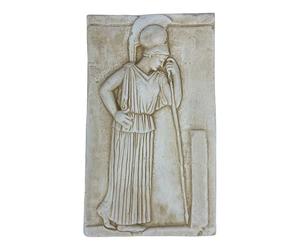 Relief of The Thoughtful Athena Pensive (Mourning) Grec Hard Plaster Museum Copy